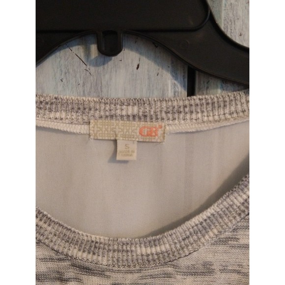 GB fringed top Sm Gray Hippie Cottage Core - Picture 9 of 9